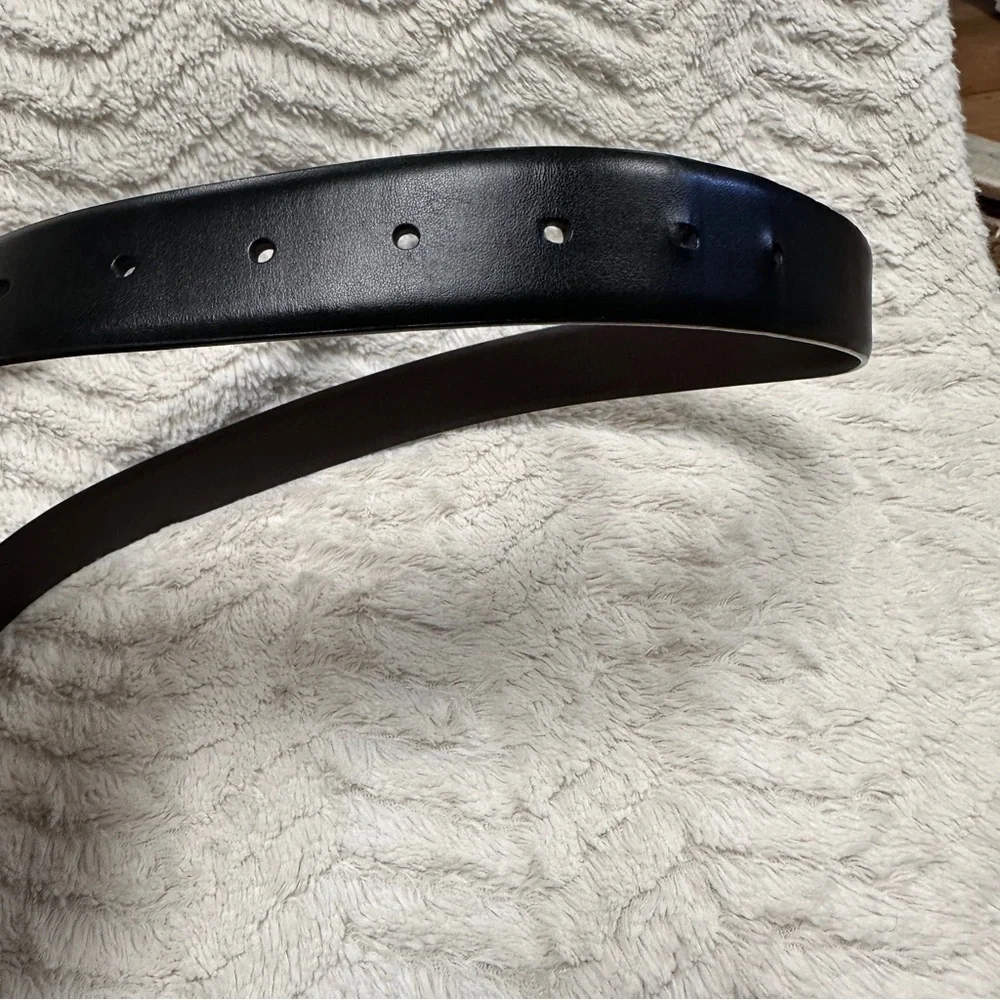 Perry Ellis Men's Black Bonded Leather Elegant Belt, 1.25